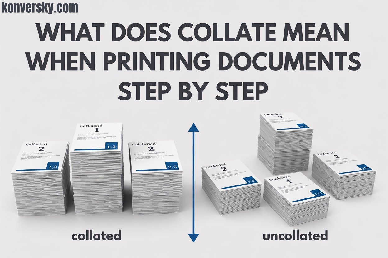 What does collate mean when printing